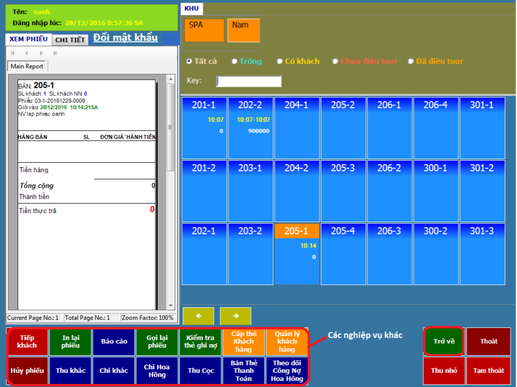 Giới thiệu các chức năng trên phần mềm quản lý spa ZinSpa