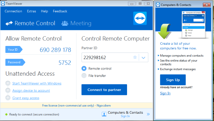 Hướng dẫn cài đặt và sử dụng teamviewer