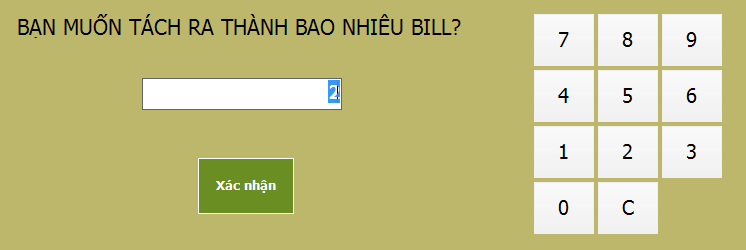 Tính năng chuyển phòng, tách bill, gộp bill